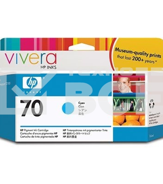 Картридж струйный HP №70 C9452A голубой для HP DJ Z2100/Z3100 (130мл)