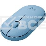 Мышь беспроводная Logitech Pebble M350 серый, 1000 dpi, радиоканал, Bluetooth, USB, кнопки - 3, фото4