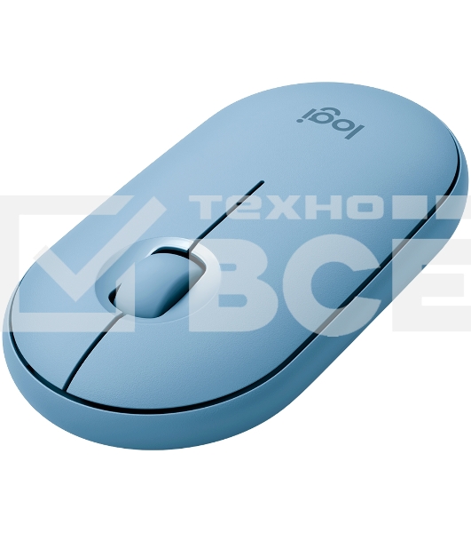 Мышь беспроводная Logitech Pebble M350 серый, 1000 dpi, радиоканал, Bluetooth, USB, кнопки - 3
