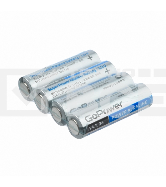 Батарейка GoPower LR6 AA BOX20 Shrink 4 Alkaline 1.5V (4/20/640)