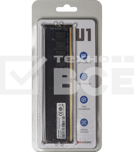 Оперативная память Hikvision, DDR4, 4GB (1x4GB), 2666MHz, CL19, DIMM