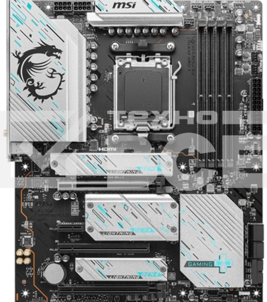 Материнская плата MSI X670E GAMING PLUS, AM5, AMD X670, 4xDDR5, 4xSATA, 4xM.2, 1xPCI-E 5.0 x16, 1xPCI-E 4.0 x4, 1xPCI-E 3.0 x1, 1xHDMI, 1xDP, 1x 2.5Gb LAN, 4xUSB-A 2.0, 4xUSB-A 3.2 Gen 1, 3xUSB-A 3.2 Gen 2, 1xUSB-C 3.2 Gen 2x2, 3x3.5 мм, 7.1, ATX