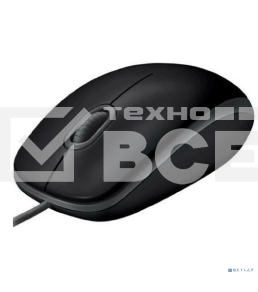 Мышь проводная Logitech M110 Silent черный, 1000 dpi, USB, кнопки - 3