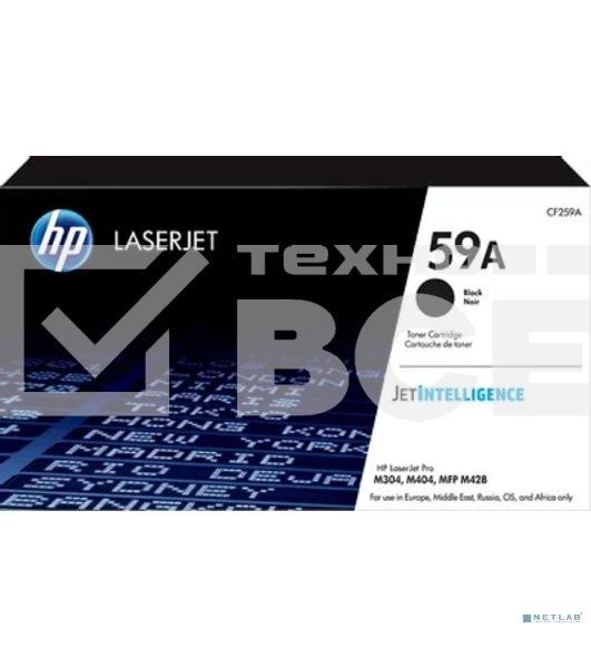 Картридж лазерный 59A для HP LJ M304/M404/MFP M428, 3К чёрный CF259A(3000 стр)