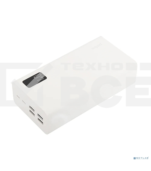 Портативный аккумулятор Perfeo Powerbank MOUNTAINS 40000 mAh/LED дисплей/PD + QC 3.0/Type-C/4 USB/Выход: 3A, max 22.5W White (PF_D0160)