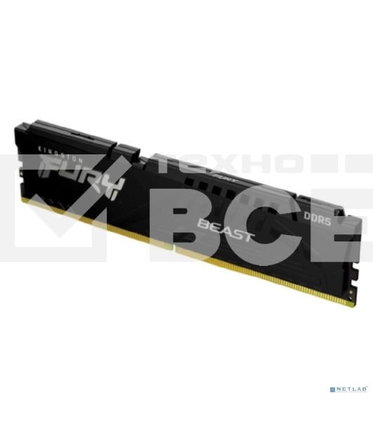 Оперативная память Kingston Fury Beast Expo, DDR5, 8GB (1x8GB), 5200MHz, CL36, DIMM, с радиатором, черный