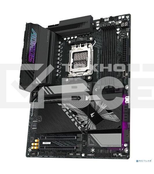 Материнская плата Gigabyte X870E AORUS ELITE WIFI7, AM5, AMD X870E, 4xDDR5, 4xSATA, 4xM.2, 1xPCI-E 5.0 x16, 1xPCI-E 4.0 x4, 1xPCI-E 3.0 x4, 1xHDMI, 1x 2.5Gb LAN, 4xUSB-A 3.2 Gen 1, 2xUSB-A 3.2 Gen 2, 4xUSB-A 2.0, 2xUSB-C 4.0, 2x3.5 мм, 7.1, ATX