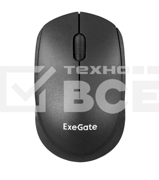 Мышь беспроводная ExeGate Professional Standard SR-9038 черный, 1200 dpi, радиоканал, USB, кнопки - 3