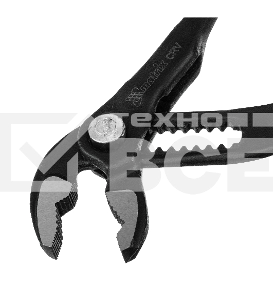 Переставные клещи Matrix 180 мм, кнопочный механизм, хром-ванадий, обливные рукоятки