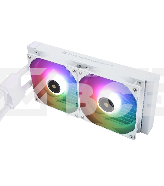 Водяное охлаждение для процессора Thermalright Frozen Notte 240 White ARGB V2 белый (240mm, ARGB/ Fans: 2x120mm, 72.37CFM, 27.7dBA, 2000RPM/ Pump height 54mm, 28dBA, 5300RPM, Rad thickness 27mm/ S: 1200, 1700, 1851, 2011, 2066, 115X, AM2, AM2+, AM3, AM3+,