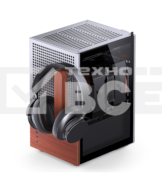 Корпус без блока питания Case JONSBO T6, Desktop SFF, TG, no fan, 1xUSB-A 3.2 + 1xUSB-C 3.2, mITX Silver
