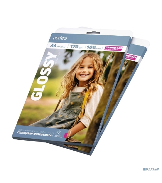 Фотобумага Perfeo А4 170 г/м2 глянцевая 100л (PF-GLA4-170/100) (G16)