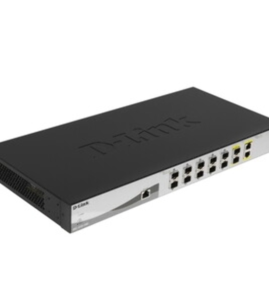 Коммутатор D-Link DXS-1210-12TC/B1A, 8×10 Гбит/с + 2×10 Гбит/с SFP+ + 2×10 Гбит/с Combo, управляемый