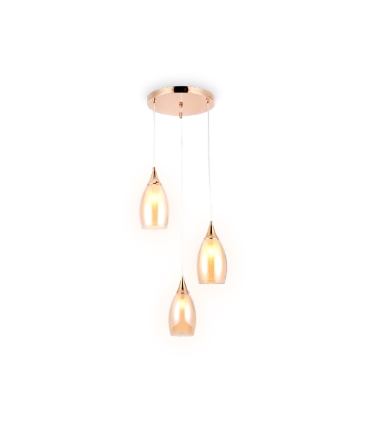 Светильник Ambrella light TR3549/3 GD/TI золото/янтарь E14 max 40W 370*130*1000