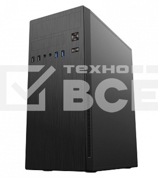 Компьютерный корпус MidiTower Powerman DA812BK Black PM-500ATX-F 2*USB 2.0+2*USB 3.0 Audio ATX