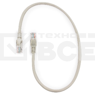 Патч-корд UTP Cablexpert кат.5e, 0.5м, литой, многожильный (серый)
