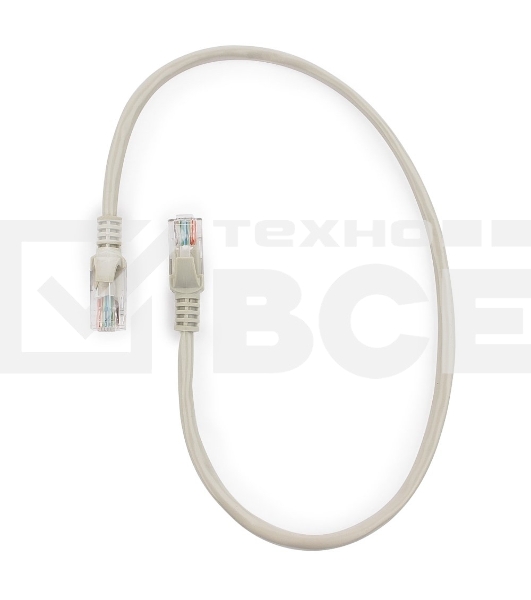 Патч-корд UTP Cablexpert кат.5e, 0.5м, литой, многожильный (серый)