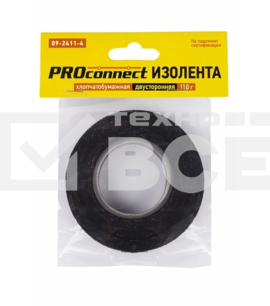 Изолента ХБ PROconnect 18 х 0,35 мм, (ролик 16,4 м/110 г) (2-ПОЛ)