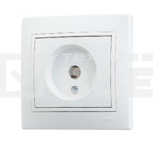 Розетка TV СП Мира проходная бел./бел. Lezard 701-0202-129