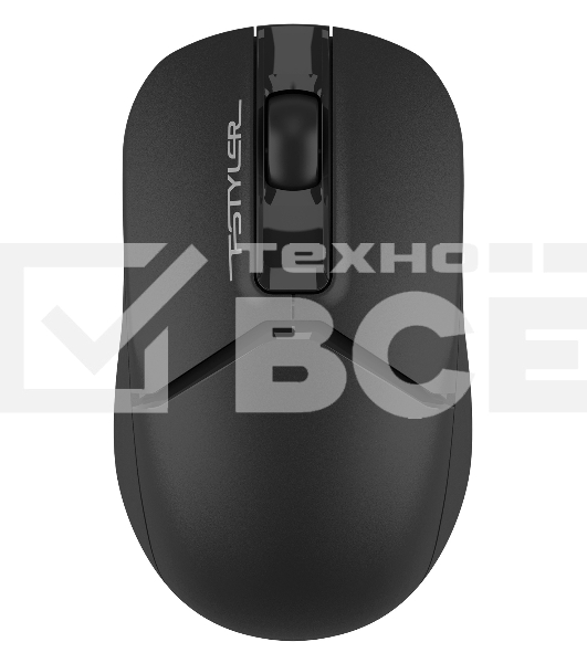 Мышь беспроводная A4Tech Fstyler FG12 черный, 1200 dpi, радиоканал, USB, кнопки - 3