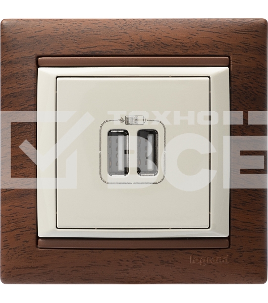 Розетка 2-ая USB 774170 Legrand Valena Сл. кость