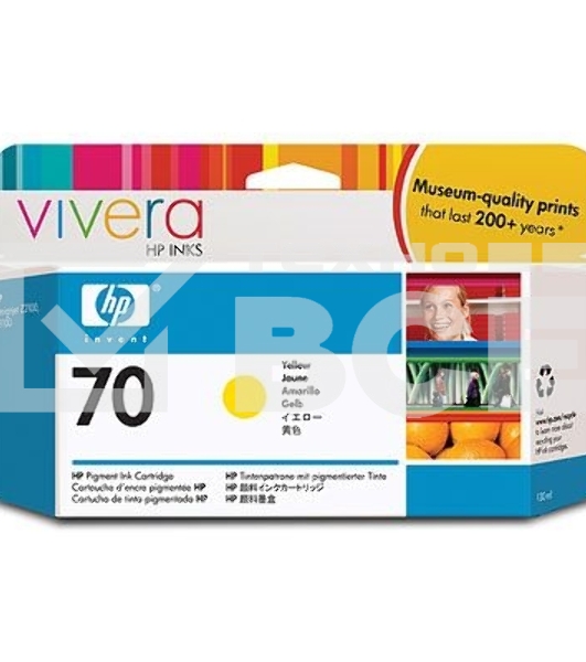 Картридж струйный HP №70 C9454A желтый для HP DJ Z2100/Z3100 (130мл)