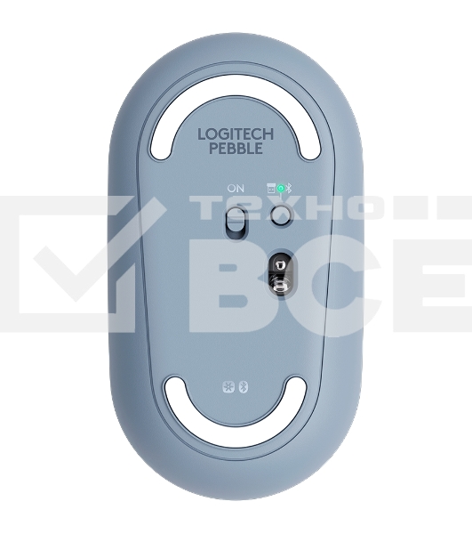 Мышь беспроводная Logitech Pebble M350 серый, 1000 dpi, радиоканал, Bluetooth, USB, кнопки - 3
