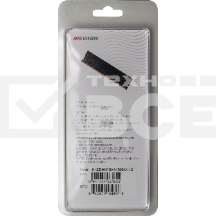 Оперативная память Hikvision, DDR4, 4GB (1x4GB), 2666MHz, CL19, DIMM