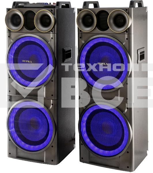 Минисистема SUPRA SMB-2150 черный 1200Вт FM USB BT SD (в комплекте: активн.+пассив.колонки)