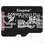 Флеш карта microSDHC 64GB microSDXC Class10 Kingston <SDCS2/64GBSP> Class10 UHS-I Canvas Select up to 100MB/s, фото5