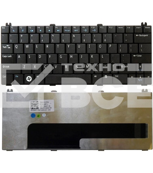 Клавиатура для ноутбука Dell Inspiron Mini 12 1210 черная
