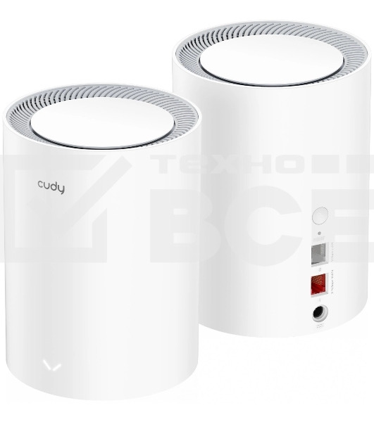 Бесшовный Mesh роутер Cudy M3000(2-PACK) AX3000 10/100/1000/2500BASE-T, белый (упак.:2шт)