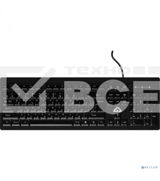 Клавиатура проводная БЕШТАУ КЛ104РУ 104 клавиши, USB, 1,8м, Цвет русской/латинской раскладки (Белый/Белый) лазерная гравировка, черный МИНПРОМТОРГ (МПТ)