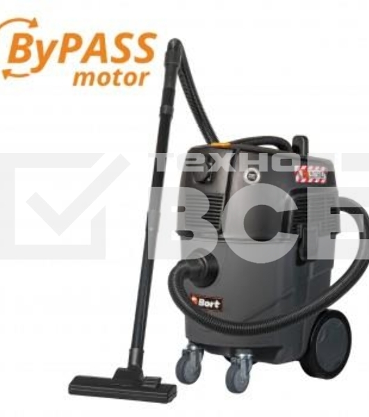 Строительный пылесос Bort BAX-1530M-Smart Clean 1600Вт (уборка: сухая/влажная) черный