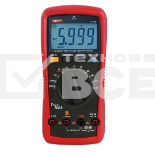 Высоковольтный мультиметр UNI-T UT892 2000V Напряжение постоянного/переменного тока (2000 В); ВПЧ(600В); Сопротивление (60 МОм); Емкость (60 мФ); Частота (10 Гц ~ 10 кГц);