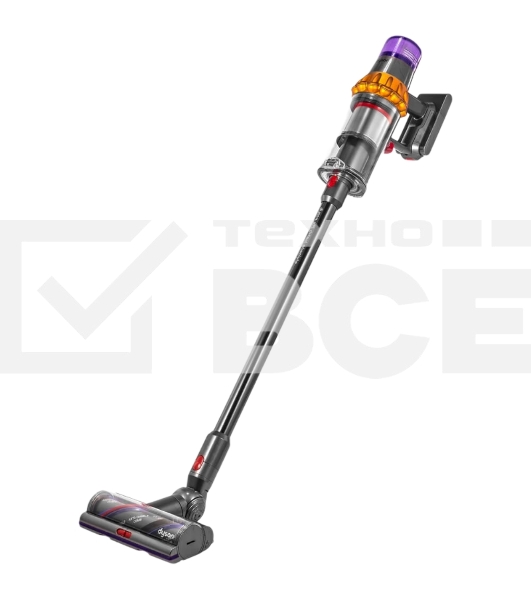 Пылесос вертикальный Dyson V15 Detect Absolute (SV47) желтый/никель, питание от аккумулятора, 220 Вт, уборка сухая, пылесборник 0.76 л, работа от АКБ max - 60 мин