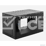 Шкаф коммутационный ЦМО (ШРН-9.500-9005) настенный 9U 600x529мм пер.дв.стекл 200кг черный 470мм 180град., фото5