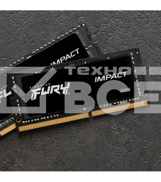 Оперативная память Kingston Fury Impact, DDR5, 8GB (1x8GB), 4800MHz, CL38 SO-DIMM