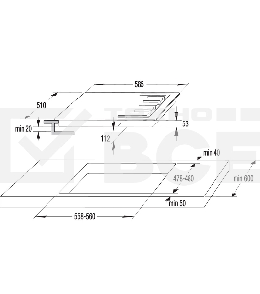 Газовая варочная поверхность Gorenje GTW642SYW белый
