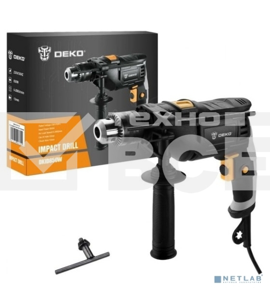 Дрель Deko DKID850W, 850 Вт, сетевая, ударная