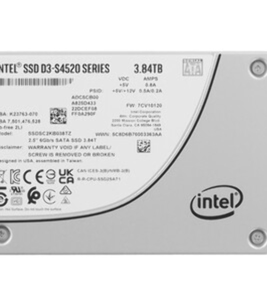Накопитель SSD Intel D3-S4520 SSDSC2KB038TZ01, 3.84Tb, SATA III, 2.5', R/W 550/510