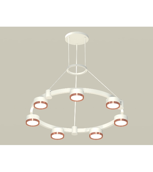 Светильник Ambrella light XR92031503/7 SWH/PPG белый песок/золото розовое полированное GX53 (A9203, C9236, N8126)