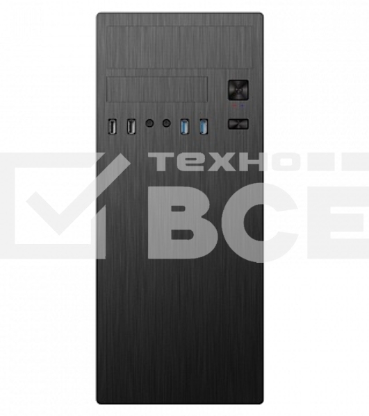 Компьютерный корпус MidiTower Powerman DA812BK Black PM-500ATX-F 2*USB 2.0+2*USB 3.0 Audio ATX