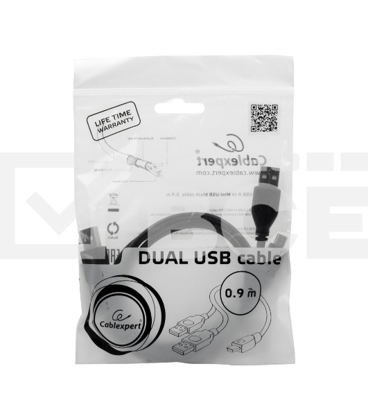 Кабель Gembird/Cablexpert CCP-USB22-AM5P-3 USB 2.0 Pro Кабель , 2xAM/miniBM 5P, 0.9м, экран, черный 