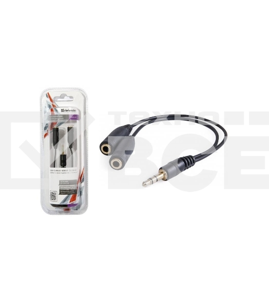 Аудио-переходник Defender jack 3.5mm разветвитель на два разъема jack 3.5mm