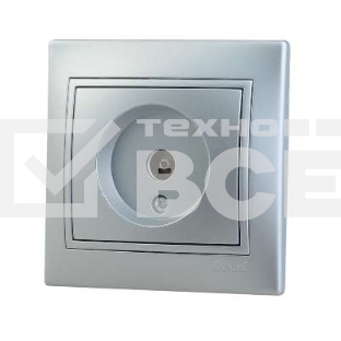 Розетка TV СП Мира оконечная метал. сер. Lezard 701-1010-130