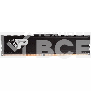Оперативная память Patriot Signature, DDR4, 8GB (1x8 GB), 2400 MHz, CL17, радиатор, чёрный