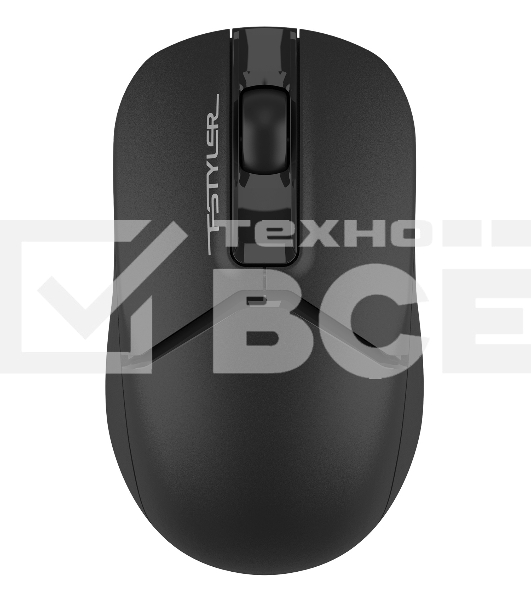 Мышь беспроводная A4Tech Fstyler FG12S черный, 1200 dpi, радиоканал, USB, кнопки - 3