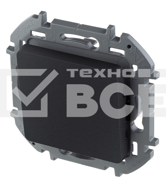 Переключатель 1-клавишный 10AX 250В антрацит
