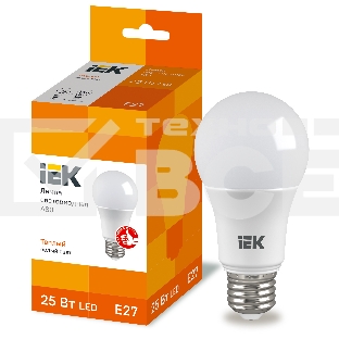 Лампа LED A80 шар 25Вт 230В 3000К E27 Iek LLE-A80-25-230-30-E27